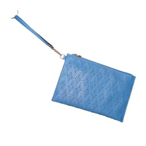 Aldo • Blue Laser Cut Patterned Wristlet Clutch